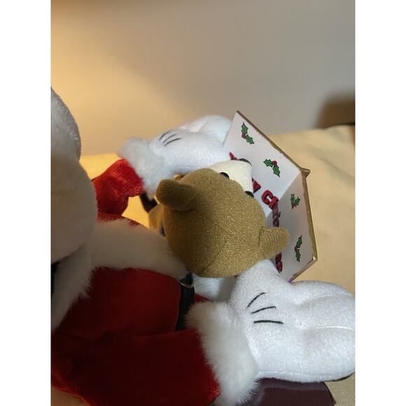 Disney Animated Rockin Santa Mickey Mouse Reads Twas the Night Before Christmas - Picture 4 of 9